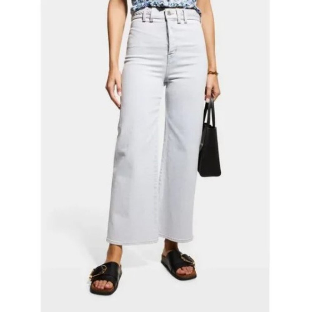 NWT Veronica Beard Jeans Grant Wide Leg Extra High Rise Aspen Light Wash 29/8